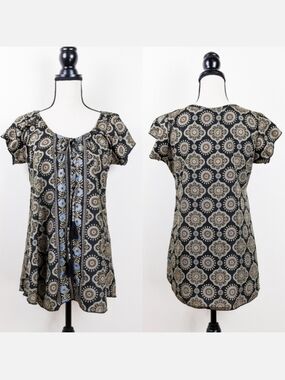 💥3 for $30💥 NWT Aller Simplement Claudette Turquoise Tunic🌼